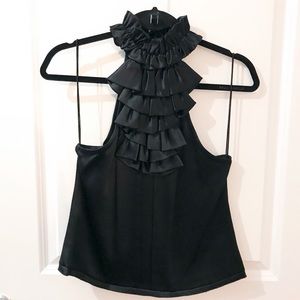 3.1 Phillip Lim Black Satin Halter Top